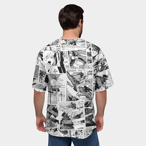 Мужская футболка оверсайз Power - Chainsaw-Man / 3D-принт – фото 4
