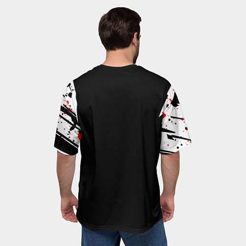 Мужская футболка оверсайз CYBERPUNK 2077 самураи / 3D-принт – фото 4