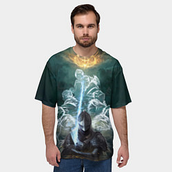 Футболка оверсайз мужская Elden Ring рыцарь и предшественники серии Souls El, цвет: 3D-принт — фото 2