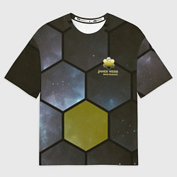 Футболка оверсайз мужская JWST space cell theme, цвет: 3D-принт