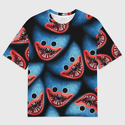 Футболка оверсайз мужская POPPY PLAYTIME ХАГИ ВАГИ ЛИЦО МОНСТРА, цвет: 3D-принт