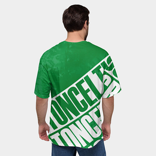 Мужская футболка оверсайз Бостон Селтикс, Boston Celtics / 3D-принт – фото 4