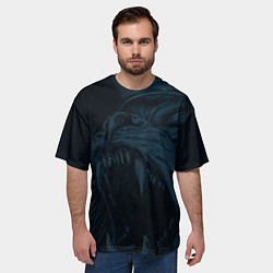 Футболка оверсайз мужская Zenit lion dark theme, цвет: 3D-принт — фото 2