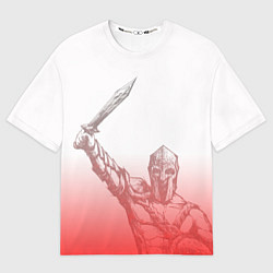 Мужская футболка оверсайз Спартак Гладиатор White Theme