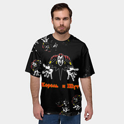 Футболка оверсайз мужская КОРОЛЬ И ШУТ, ГЕРОИ И ЗЛОДЕИ!, цвет: 3D-принт — фото 2