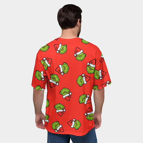 Мужская футболка оверсайз Гринч Похититель Рождества / 3D-принт – фото 4