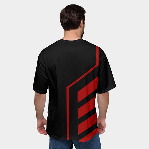 Мужская футболка оверсайз МАЗДА MAZDA / 3D-принт – фото 4