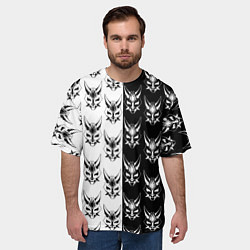 Футболка оверсайз мужская GENSHIN IMPACT XIAO MASK ГЕНШИН ИМПАКТ СЯО МАСКА, цвет: 3D-принт — фото 2