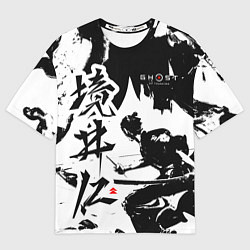 Футболка оверсайз мужская Ghost of Tsushima - Призрак Цусимы, цвет: 3D-принт
