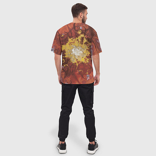 Мужская футболка оверсайз Коллекция Journey Обжигающее солнце 396-134 / 3D-принт – фото 4