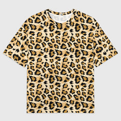 Мужская футболка оверсайз Пятна Дикого Леопарда