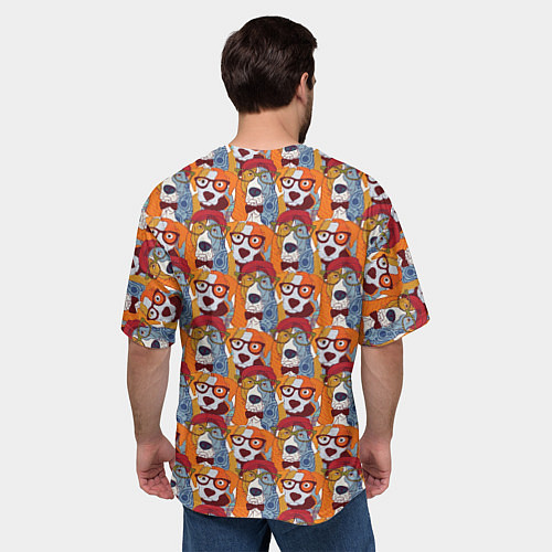 Мужская футболка оверсайз Собаки в Очках / 3D-принт – фото 4