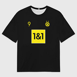 Футболка оверсайз мужская Haaland 9 - Borussia Dortmund, цвет: 3D-принт