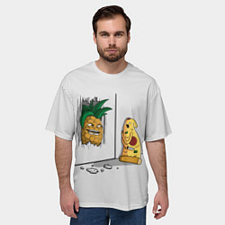 Футболка оверсайз мужская HERES PINEAPPLE!, цвет: 3D-принт — фото 2