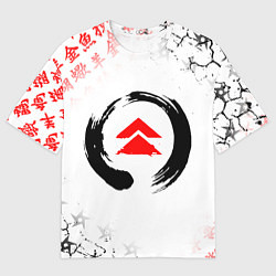 Футболка оверсайз мужская ПРИЗРАК ЦУСИМЫ ЭМБЛЕМА GHOST OF TSUSHIMA, цвет: 3D-принт