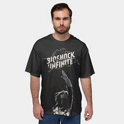 Футболка оверсайз мужская Элизабет тянется к небу, цвет: 3D-принт — фото 2