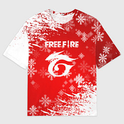 Футболка оверсайз мужская Free Fire - Новогодний, цвет: 3D-принт