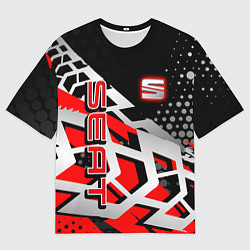 Футболка оверсайз мужская SEAT СЕАТ, цвет: 3D-принт