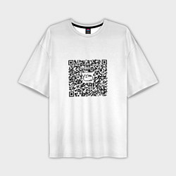 Футболка оверсайз мужская Я QR-кот, гуляю где вздумается!, цвет: 3D-принт