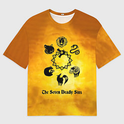 Футболка оверсайз мужская Все 7 смертных грехов, цвет: 3D-принт