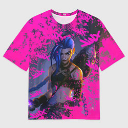 Футболка оверсайз мужская Jinx v2 Arcane LoL, цвет: 3D-принт