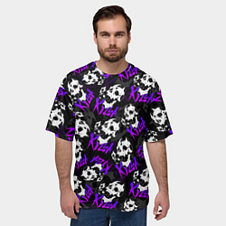 Футболка оверсайз мужская JOJO KILLER QUEEN КОРОЛЕВА УБИЙЦА УЗОР, цвет: 3D-принт — фото 2