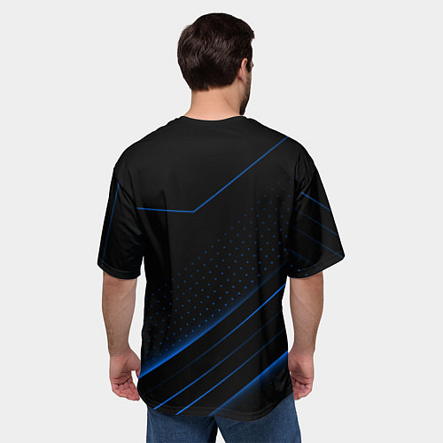 Мужская футболка оверсайз INFINITI ИНФИНИТИ / 3D-принт – фото 4