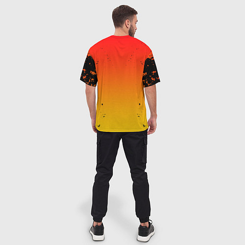 Мужская футболка оверсайз DOTA SHADOW FIEND FIRE / 3D-принт – фото 4