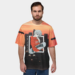 Футболка оверсайз мужская Охотник х охотник Hunter x Hunter, Киллуа Золдик, цвет: 3D-принт — фото 2