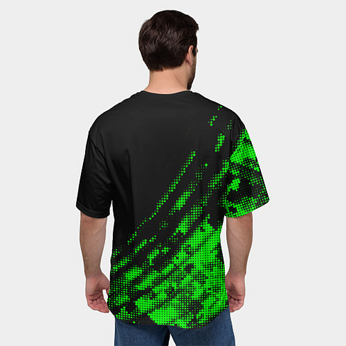 Мужская футболка оверсайз Monster Energy Текстура / 3D-принт – фото 4