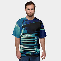 Футболка оверсайз мужская SCANIA Дальнобой 2022, цвет: 3D-принт — фото 2