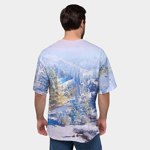 Мужская футболка оверсайз SnowRunner Гонки по бездорожью / 3D-принт – фото 4