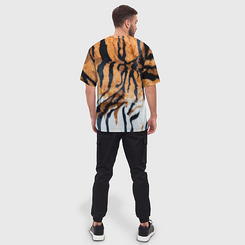 Мужская футболка оверсайз Шкура тигра Новый год 2022 / 3D-принт – фото 4