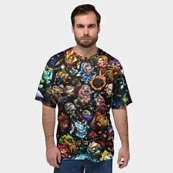 Футболка оверсайз мужская DOTA 2 ВСЕ ПЕРСОНАЖИ В ЦВЕТЕ, цвет: 3D-принт — фото 2