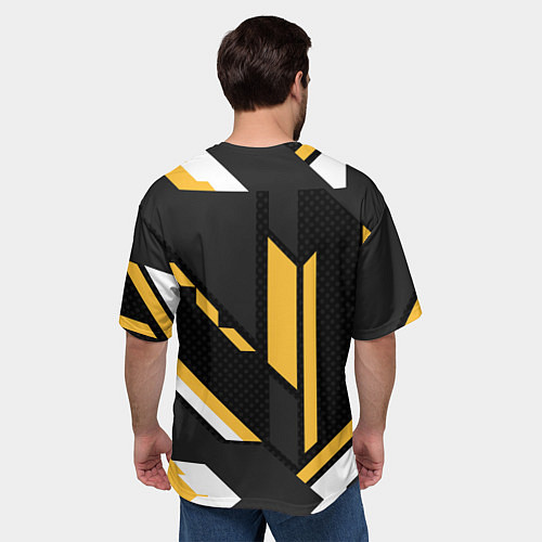 Мужская футболка оверсайз RENAULT GEOMETRY SPORT / 3D-принт – фото 4