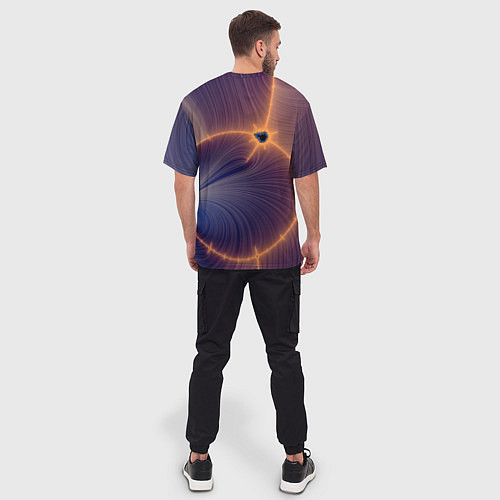 Мужская футболка оверсайз Black Hole Tribute design / 3D-принт – фото 4