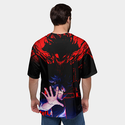 Мужская футболка оверсайз Аста и его черный демон Черный клевер / 3D-принт – фото 4