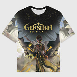 Футболка оверсайз мужская ГЕНШИН ИМПАКТ ЧЖУН ЛИ GENSHIN IMPACT, цвет: 3D-принт