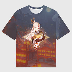 Футболка оверсайз мужская Нин Гуан Ningguang в примогеме, Genshin Impact Ген, цвет: 3D-принт