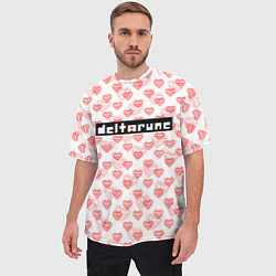 Футболка оверсайз мужская DELTARUNE PATTERN LOGO, цвет: 3D-принт — фото 2