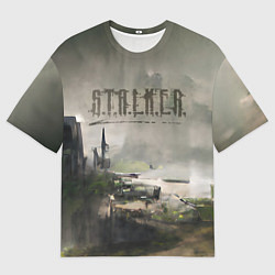 Мужская футболка оверсайз Утро сталкера