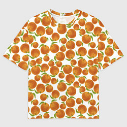 Футболка оверсайз мужская Мандарины Новый Год 2022, цвет: 3D-принт