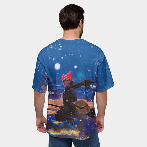 Мужская футболка оверсайз Ведьмина служба доставки / 3D-принт – фото 4