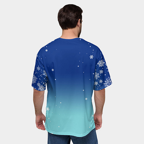 Мужская футболка оверсайз НОВЫЙ ГОД В ГЕНШИН ИМПАКТ, ВСЕ ГЕРОИ ИГРЫ / 3D-принт – фото 4