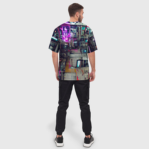 Мужская футболка оверсайз Инженерия / 3D-принт – фото 4