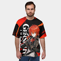 Футболка оверсайз мужская ДИЛЮК ИЗ МОНДШТАТА DILUC, цвет: 3D-принт — фото 2