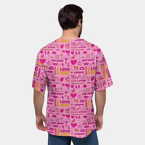 Мужская футболка оверсайз Секс-Шоп / 3D-принт – фото 4