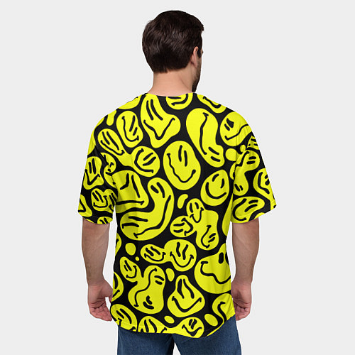 Мужская футболка оверсайз The Смайлики / 3D-принт – фото 4