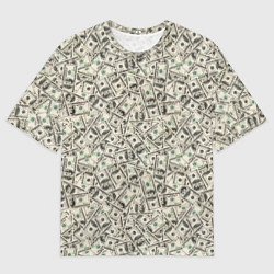 Футболка оверсайз мужская Доллары Dollars, цвет: 3D-принт