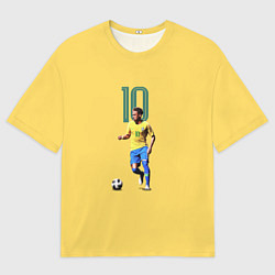 Футболка оверсайз мужская Неймар Сборная Бразилии, цвет: 3D-принт